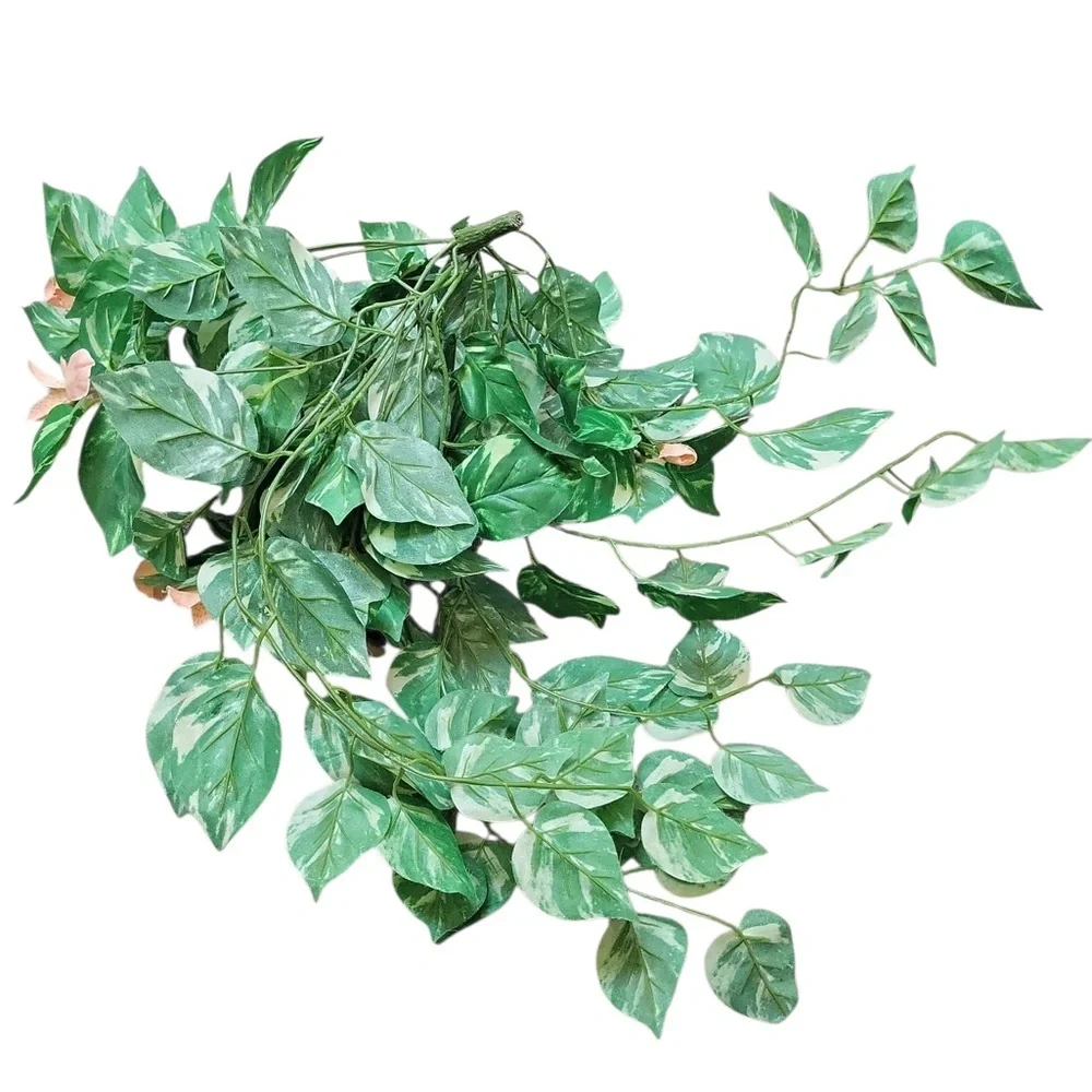 Faux Greenery Vine Blush Flowers | Artificial Leaf Garland | Home Decor Accent